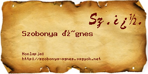 Szobonya Ágnes névjegykártya